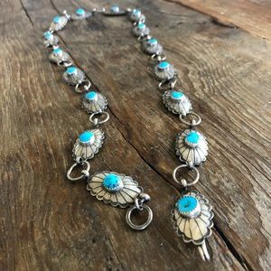 Navajo Sterling Silver mini concho belt/necklace